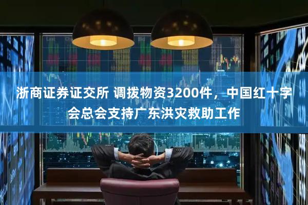 浙商证券证交所 调拨物资3200件，中国红十字会总会支持广东洪灾救助工作